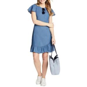 Draper James Faux‎ Wrap Chambray Dress
